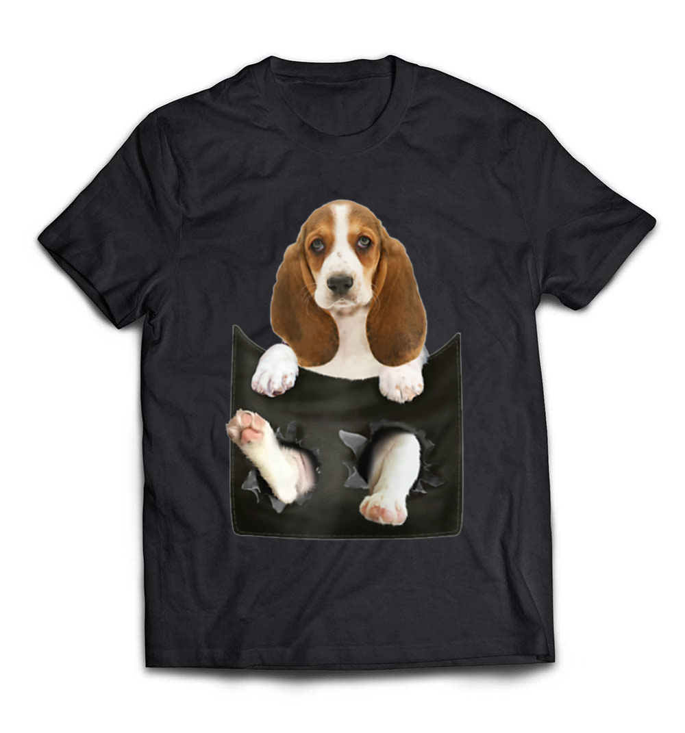 Basset Hound In Pocket Puppy T-Shirt: Celebrate Your Love for Basset Hounds